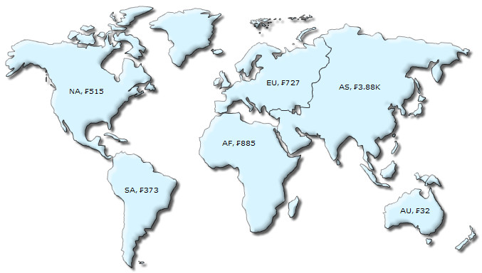 Using franc character in map